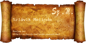 Szlávik Melinda névjegykártya